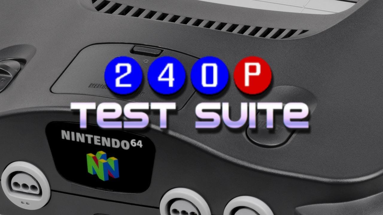 NTSC Nintendo 64 240p Test Suite Released