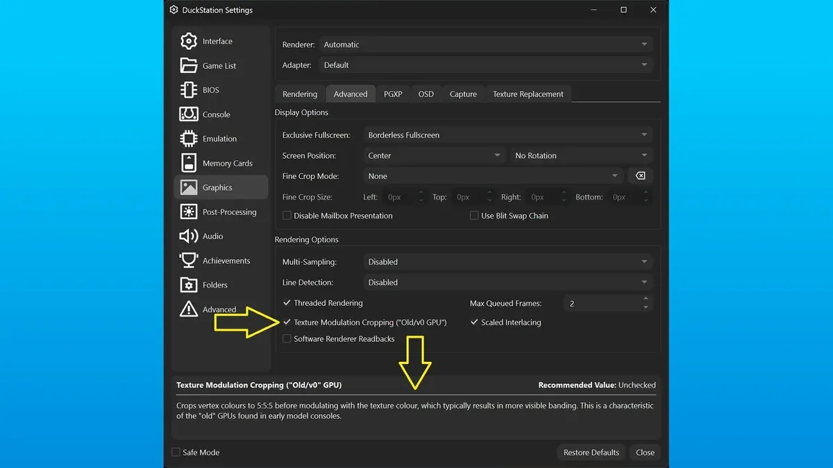 Duckstation Emulator Adds PS1 GPU Revision Toggle