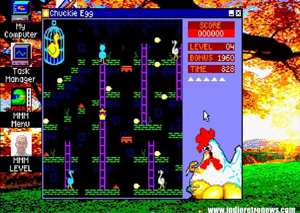 Chucky Egg Hatches on SymbOS with New Engine